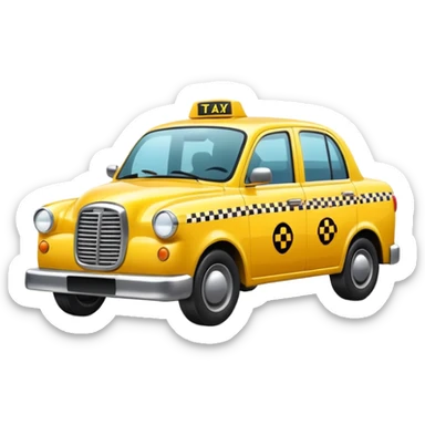 yellow taxi car sticker
