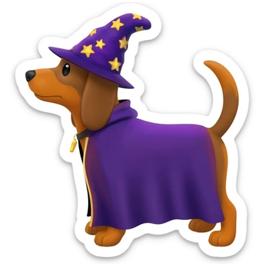 Dog wizard sticker