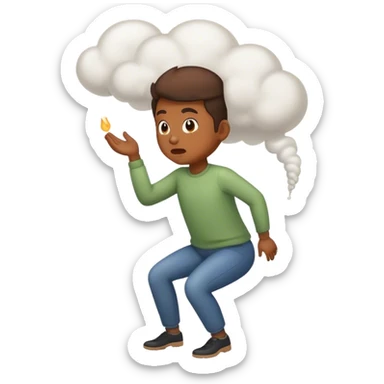 Fart blasting out of rear end hole sticker