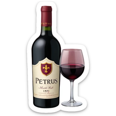 can you create an emoji for a very rare merlot (Petrus 1992) sticker
