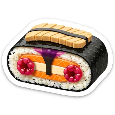 Peanut butter jelly sushi sticker