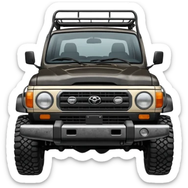 Black Toyota 80 series landcruiser sticker