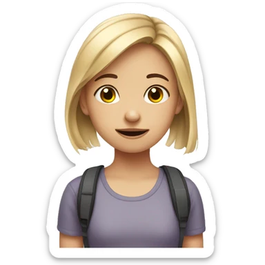 Autistic girl sticker