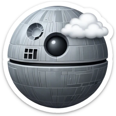 Death Star cloud sticker