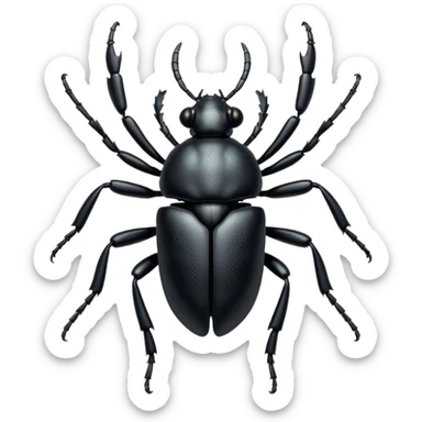 Atlas Beetle Black sticker