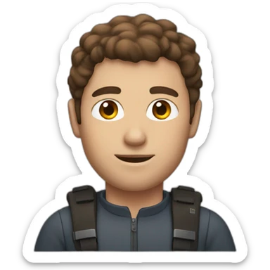 Man with brown hair and a Gravel bike sticker