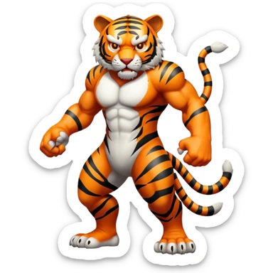 ANGRY Tiger  ful;l body sticker