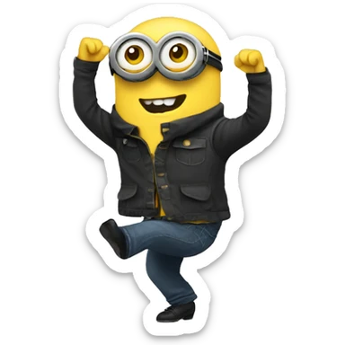 Dancing minion sticker