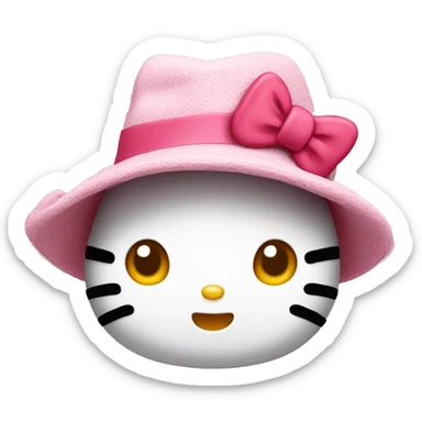 hello kitty with a hat sticker