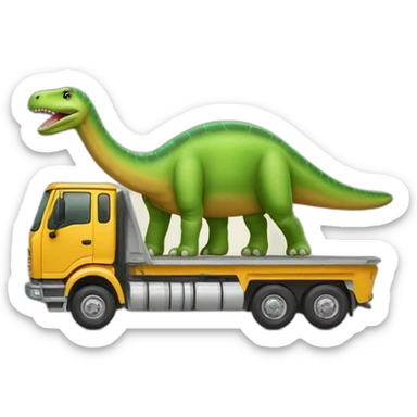 Diplodocus en forme de camion sticker