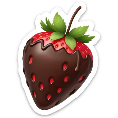 strawberries dipped in chocolate sticker
