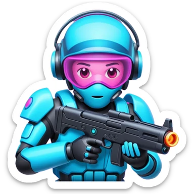  shooter game with this color 9654F4 sticker