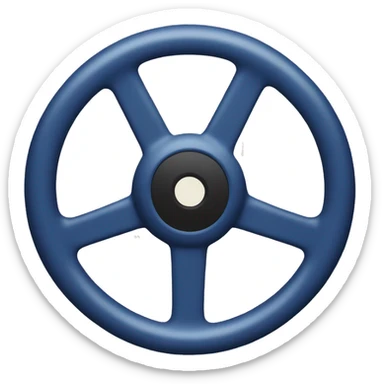 dark blue steering wheel vinyl record sticker