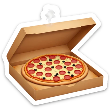 pizza salami in pizza box sticker