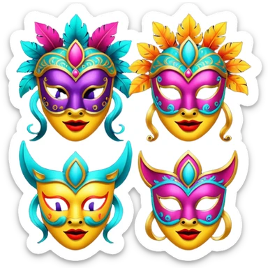 Festival Masks sticker