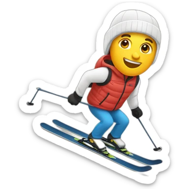Crosse country skiing sticker