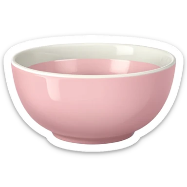 pastel pink and white bowl sticker