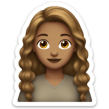 Light brown hair with olive skin  sticker