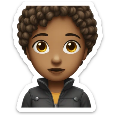 a cute face girl with intent to kill but very dependable sticker