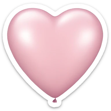 Light pink heart shaped balloon  sticker