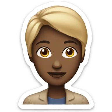 Lady with airport forehead  sticker