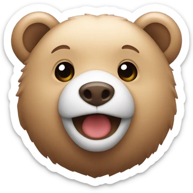 bear with hearts around it sticker