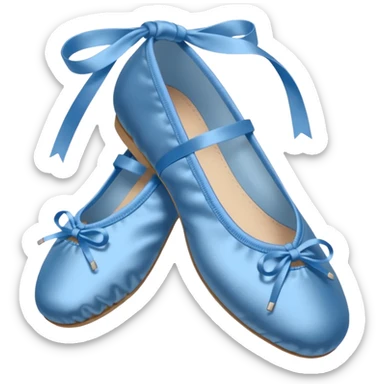 blue ballet shoes with laces sticker