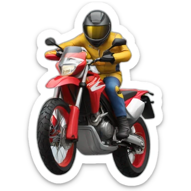 Chute moto sticker