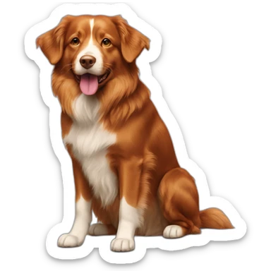 toller full-height realistic sticker