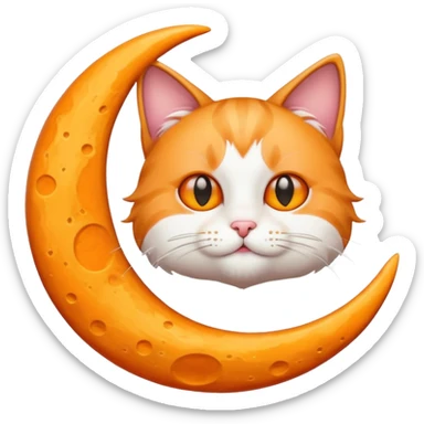 Chat dans la lune  sticker
