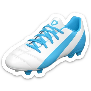 zapatillas de futbol celeste y blancas sticker
