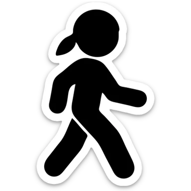 walking person in durag sticker