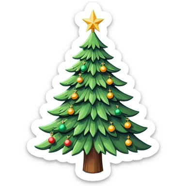 un arbol de navidad en lo lejos, y haiga un texto super bonito que diga "Llegó la navidad", y un fondo navideño (que sea en pixel art, toda la imagen) sticker