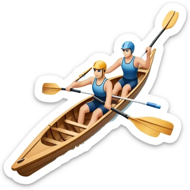 An icon showing a close-up of crossed oars, a sleek racing shell, and rippling water, symbolizing rowing. The design includes droplets in motion and a streamlined boat tip cutting through waves. Transparent background emphasizes strength, precision, and the spirit of competitive rowing sticker