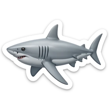 swimming shark sticker