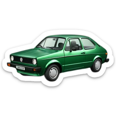 Metallic Green Volkswagen Model Derby 1982 sticker
