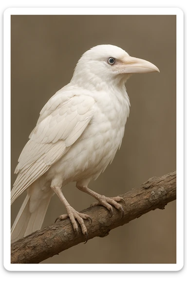 a white crow with no clothes sticker