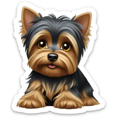a little yorkshire terrier  sticker