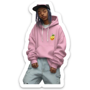 Skater fashion aesthetic baggy clothes 420 sticker