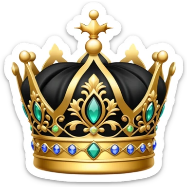 Black crown sticker
