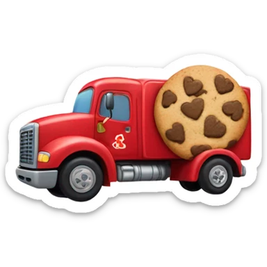 cookie heart with semi truck sticker