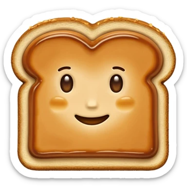 toast of bread with dulce de leche in it sticker