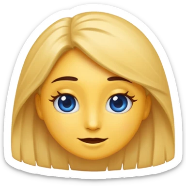 Un emoji myrtille féminin avec des cils  sticker