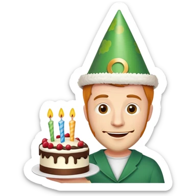 Irish man celebrating his birthday sticker