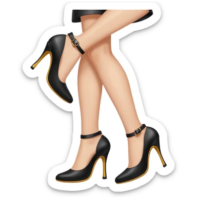 Dangling heels sticker