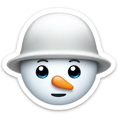 snowman hard hat sticker
