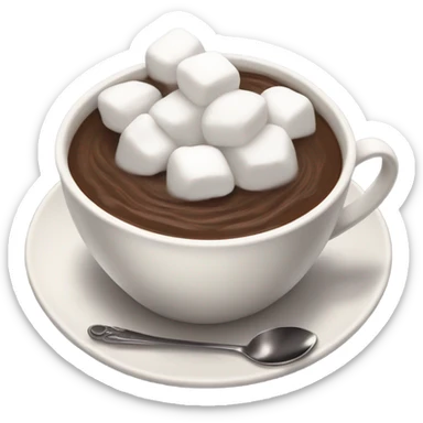Hot chocolate with marshmallows  sticker