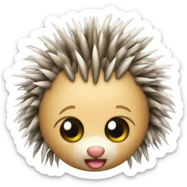 Porcupine in bikini sticker