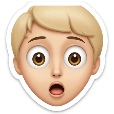 Person who is very suprised sticker