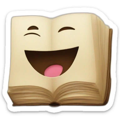 A book with a smiley face sticker